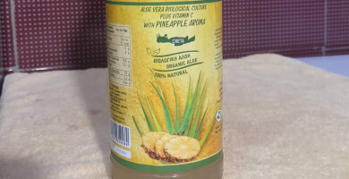 Drosostalia Organic Natural Aloe Juice in Fruit Flavors (Pineapple)