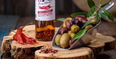 NATURA RODOS  250 ML   EVOO  WITH  CHILI