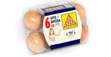 Half a dozen eggs 63-73 gr. (large) Danopoulos Farm