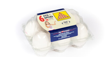 Αυγά Danopoulos Farm 63-73 γρ. (large) 6αδα λευκά