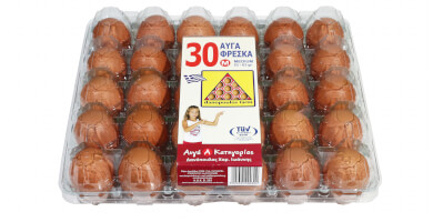 Thirty eggs 53-63 gr. (medium) Danopoulos Farm