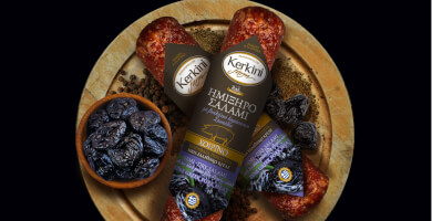 KERKINI FARM  Ημίξηρο Σαλάμι με 100% Ελληνικό Χοιρινό Κρέας & Βιολογικό Δαμάσκηνο Σκοπέλου 180gr