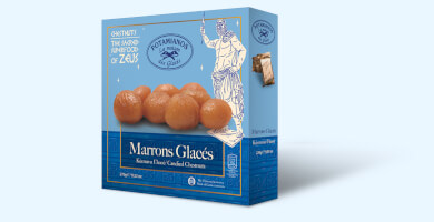 CANDIED CHESTNUTS CARTON BOX ZEUS 270 GR
