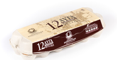 Αυγά ''Οικογένεια ΔΑΝΟΠΟΥΛΟΥ'' 63-73 γρ. (large) 12αδα λευκά