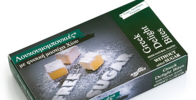 Λουκούμια ΧΩΡΙΣ ζάχαρη με φυσική Μαστίχα 150g