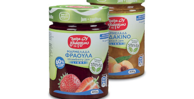 Μαρμελάδες με Stevia 60% Λιγότερες Θερμίδες