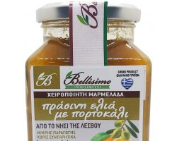 Σπιτική μαρμελάδα πράσινη ελιά - πορτοκάλι (380 γρ.)