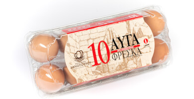Ten eggs 63-73 gr. (large) ''Oikogeneia DANOPOULOU''